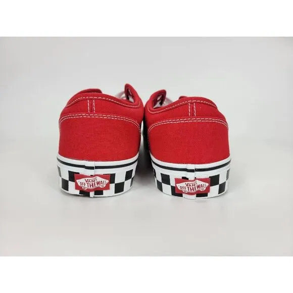 Vans Atwood Checker Sidewall Shoes Sneakers Men 10.5 Red White Black VN0A5HTRRED