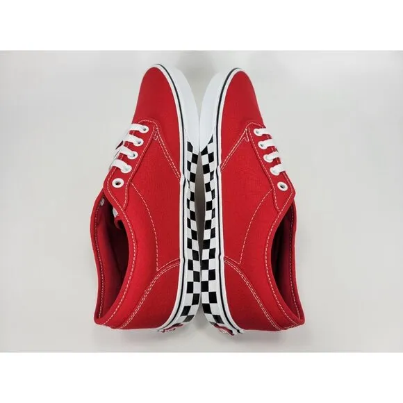 Vans Atwood Checker Sidewall Shoes Sneakers Men 10.5 Red White Black VN0A5HTRRED