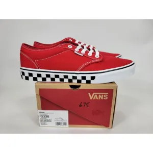 Vans Atwood Checker Sidewall Shoes Sneakers Men 10.5 Red White Black VN0A5HTRRED