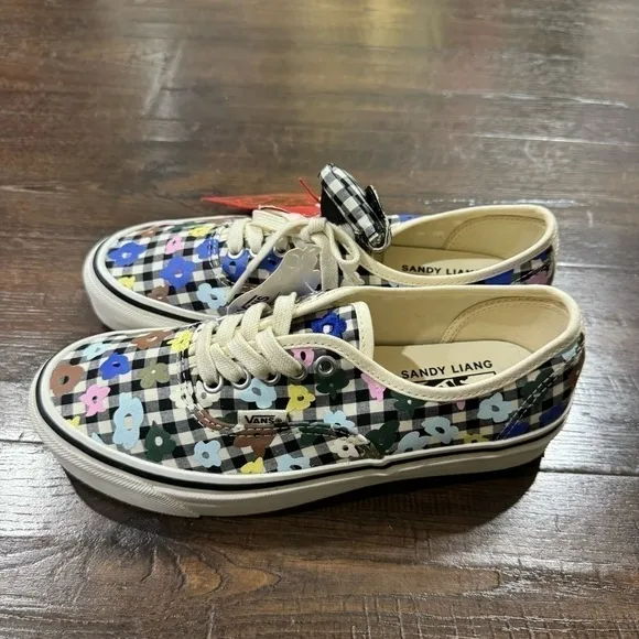 Vans Authentic 44 DX Sandy Liang Floral Gingham Sneaker Size 8.5 Women