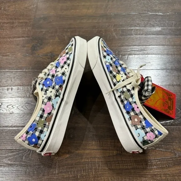 Vans Authentic 44 DX Sandy Liang Floral Gingham Sneaker Size 8.5 Women