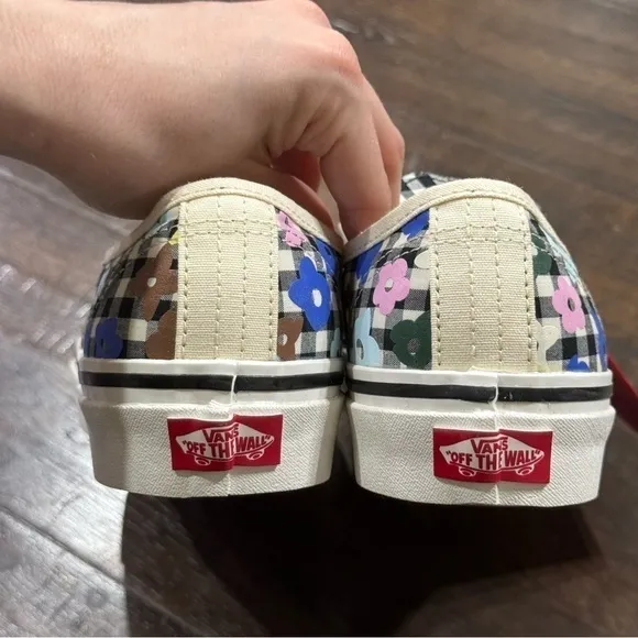 Vans Authentic 44 DX Sandy Liang Floral Gingham Sneaker Size 8.5 Women