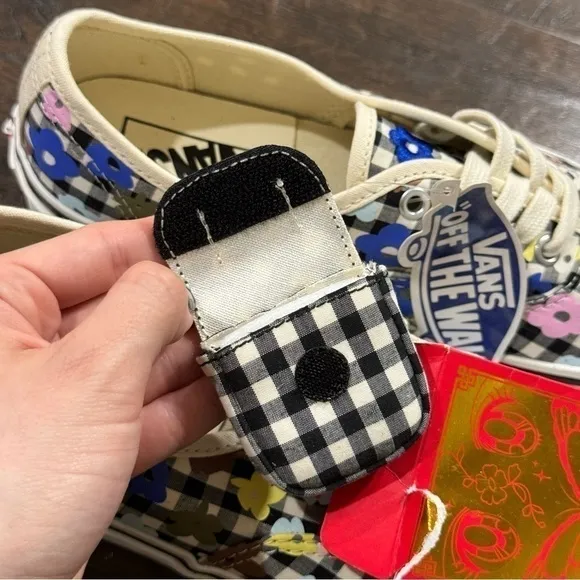 Vans Authentic 44 DX Sandy Liang Floral Gingham Sneaker Size 8.5 Women