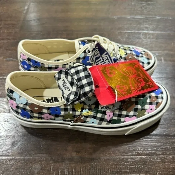 Vans Authentic 44 DX Sandy Liang Floral Gingham Sneaker Size 8.5 Women
