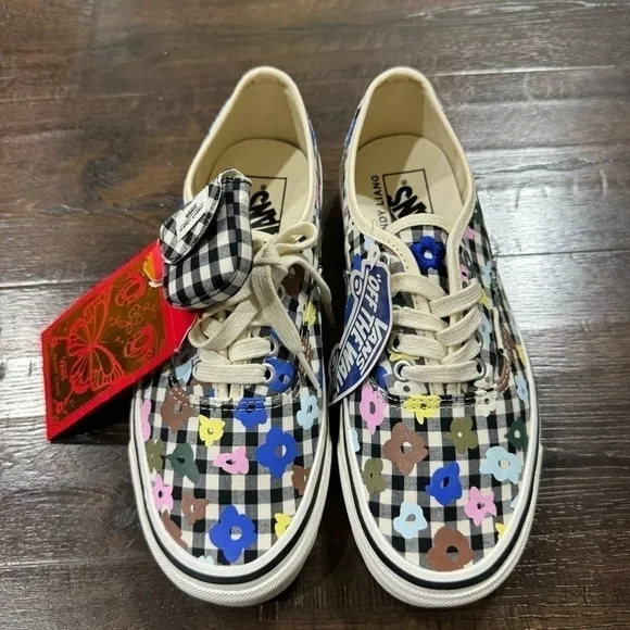 Vans Authentic 44 DX Sandy Liang Floral Gingham Sneaker Size 8.5 Women
