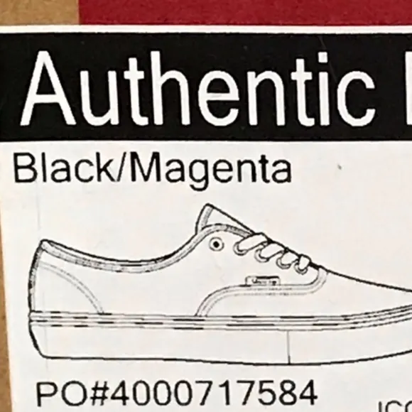 Vans Authentic Pro Black Magenta Shoes