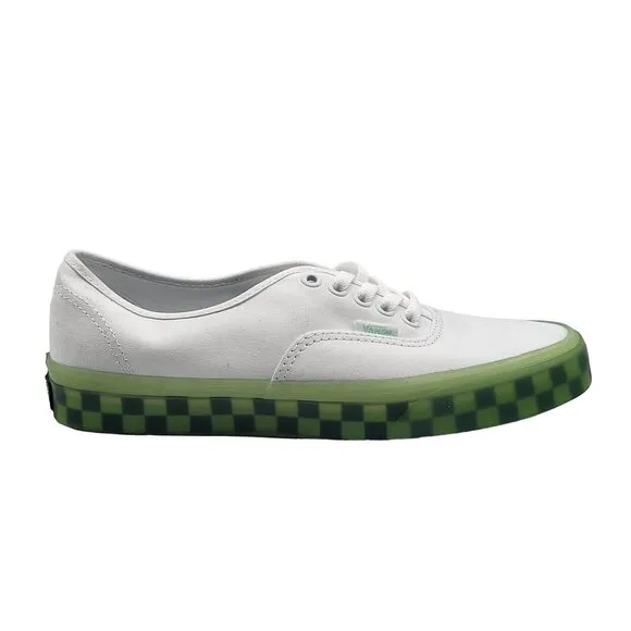 Vans Authentic Translucent True White Green Men Shoes Size 8
