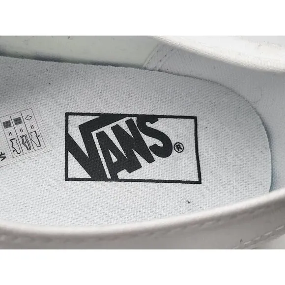 Vans Authentic Translucent True White Green Men Shoes Size 8