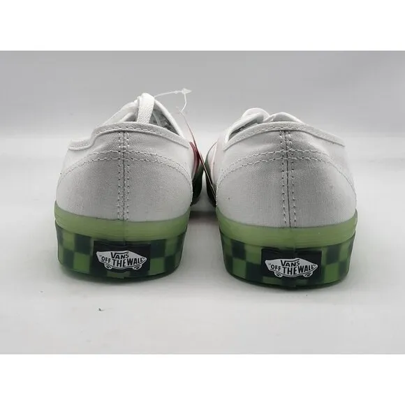 Vans Authentic Translucent True White Green Men Shoes Size 8