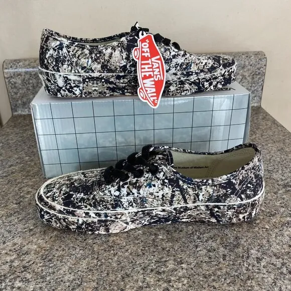 Vans Authenticate x MoMA Jackson Pollock Modern Art Shoes Camo Men 4.5 / Women 6