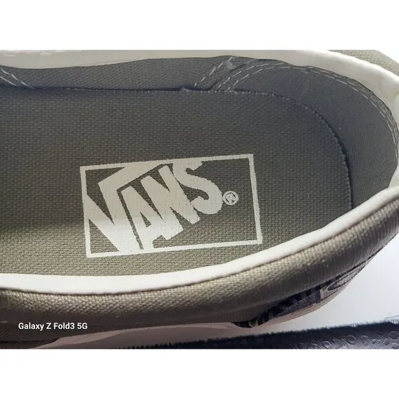 Vans Classic Slip On Shoes Geo Trek Olive Blue Skate Shoes Men Size 6