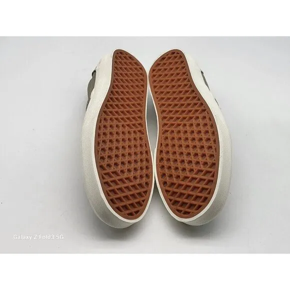 Vans Classic Slip On Shoes Geo Trek Olive Blue Skate Shoes Men Size 6