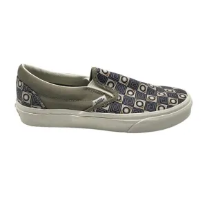 Vans Classic Slip On Shoes Geo Trek Olive Blue Skate Shoes Men Size 6
