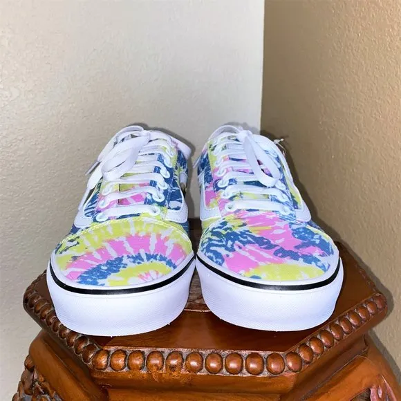 VANS Comfy Cush 500383 Old Skool Pastel Tie-Dye Lace Up Sneakers Men 10