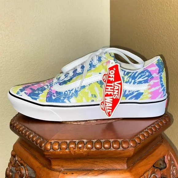 VANS Comfy Cush 500383 Old Skool Pastel Tie-Dye Lace Up Sneakers Men 10