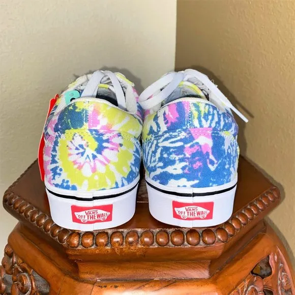 VANS Comfy Cush 500383 Old Skool Pastel Tie-Dye Lace Up Sneakers Men 10