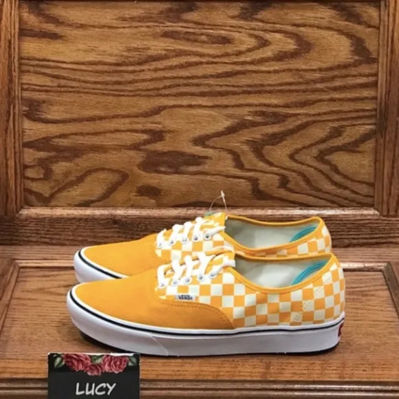 Vans Comfycush Authentic Checker Zinnia True White Shoes