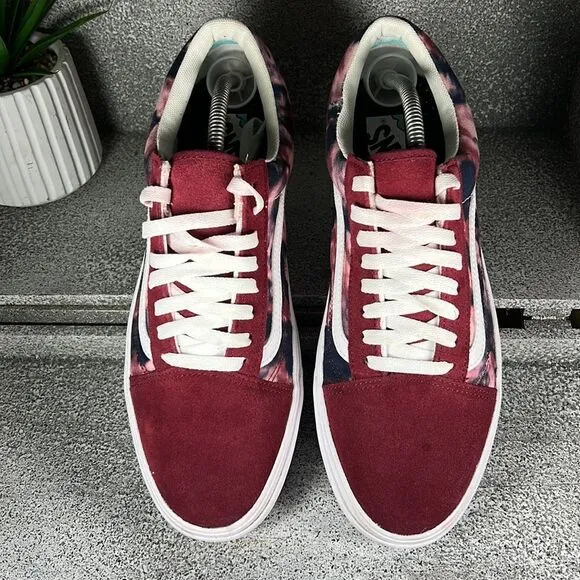 Vans Comfycush Old Skool Shoes Sneakers Grunge Wash Tie Dye Size 12 10.5