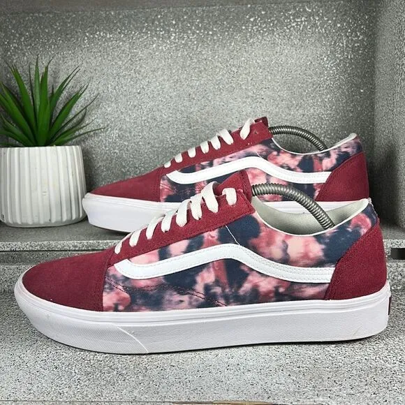Vans Comfycush Old Skool Shoes Sneakers Grunge Wash Tie Dye Size 12 10.5