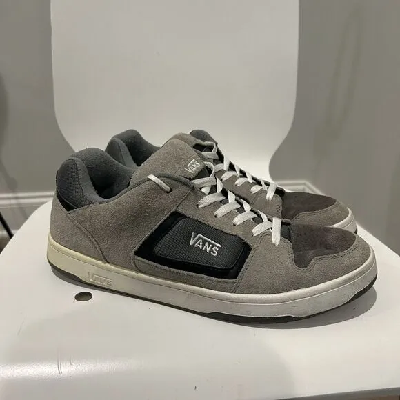 Vans Docket Skateboarding Shoes Mens 11.5 Charcoal Gray Suede Sneakers Rare