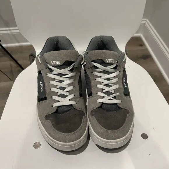 Vans Docket Skateboarding Shoes Mens 11.5 Charcoal Gray Suede Sneakers Rare