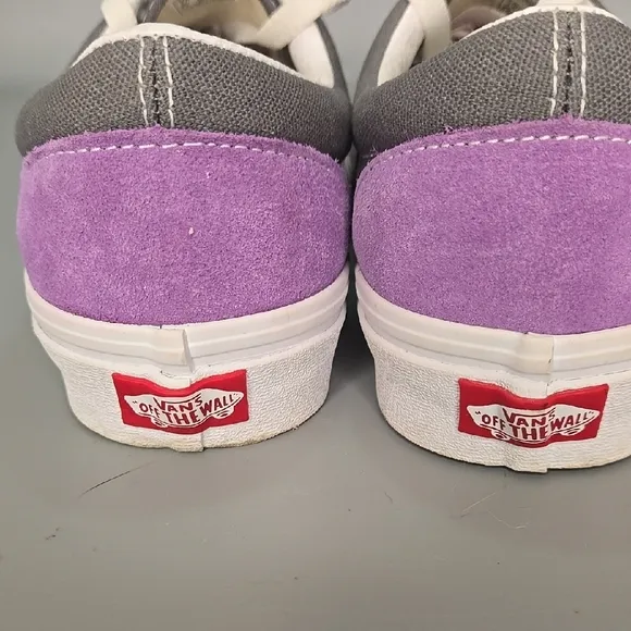 Vans Era Retro Old School Suede Canva Purple and Gray Sneakers