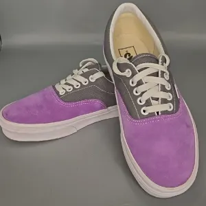 Vans Era Retro Old School Suede Canva Purple and Gray Sneakers