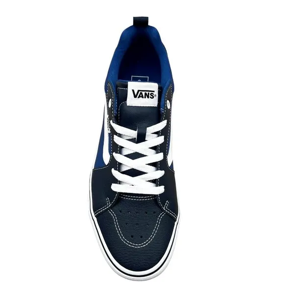 Vans Filmore Men's Casual Leather Sneaker Size 11 Navy -Royal Blue Lace up Shoes