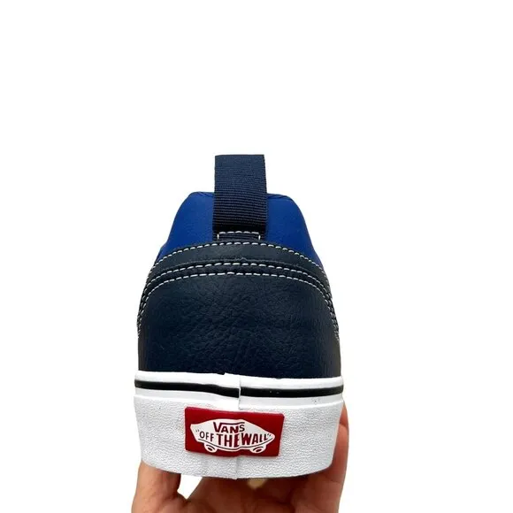 Vans Filmore Men's Casual Leather Sneaker Size 11 Navy -Royal Blue Lace up Shoes