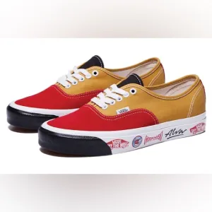 Vans Limited Edition Alva and Indy trucks red and gold vans shoes