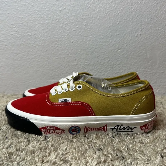 Vans Limited Edition Alva and Indy trucks red and gold vans shoes