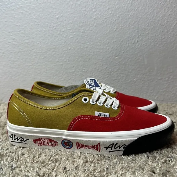 Vans Limited Edition Alva and Indy trucks red and gold vans shoes