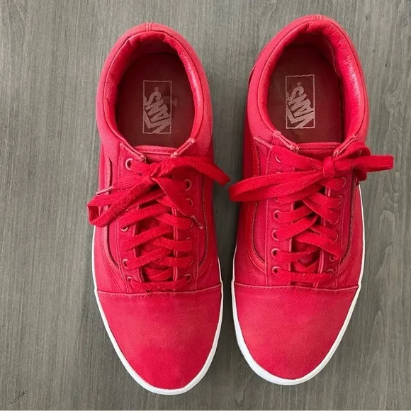 Vans Men Old Skool otw Foxing Translucent Racing Red sneakers shoes size 12