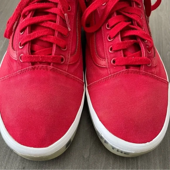 Vans Men Old Skool otw Foxing Translucent Racing Red sneakers shoes size 12