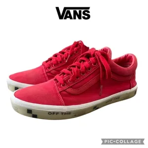 Vans Men Old Skool otw Foxing Translucent Racing Red sneakers shoes size 12