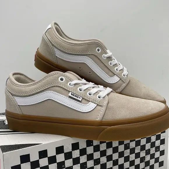 Vans Men's Beige and White Sneakers Chukka Low SidFrench OakVN0A5KQZBLL