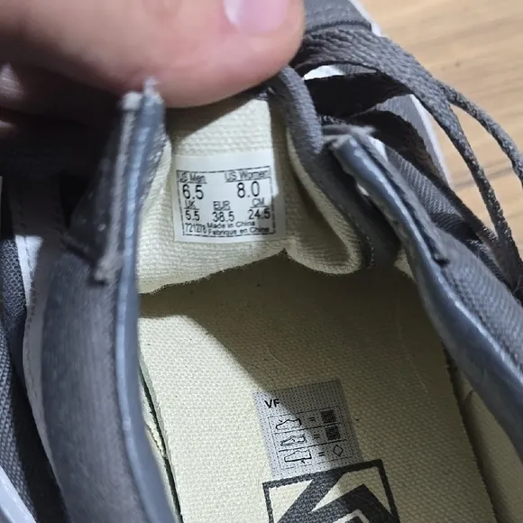 Vans Men's Gray Canvas Sneakers