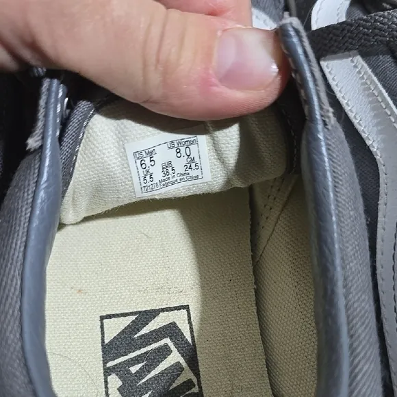 Vans Men's Gray Canvas Sneakers