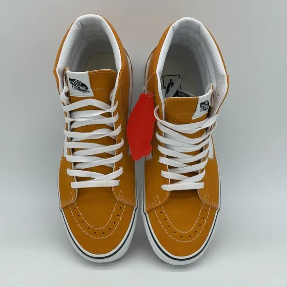 Vans Men's High-Top Sneakers - Orange and White