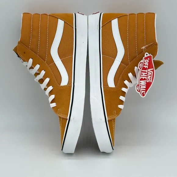 Vans Men's High-Top Sneakers - Orange and White