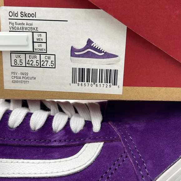 Vans Men's Purple Suede Sneakers Old SkoolPig Suede AcaiVN0A4BW2BKE