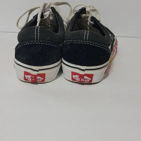 Vans Old Skool FLAME CUT OUT, great condition, youth/men's 3.5, women's 5