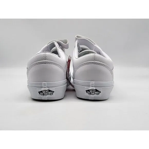 Vans Old Skool Leather Womens White Sneaker Shoes Size 5