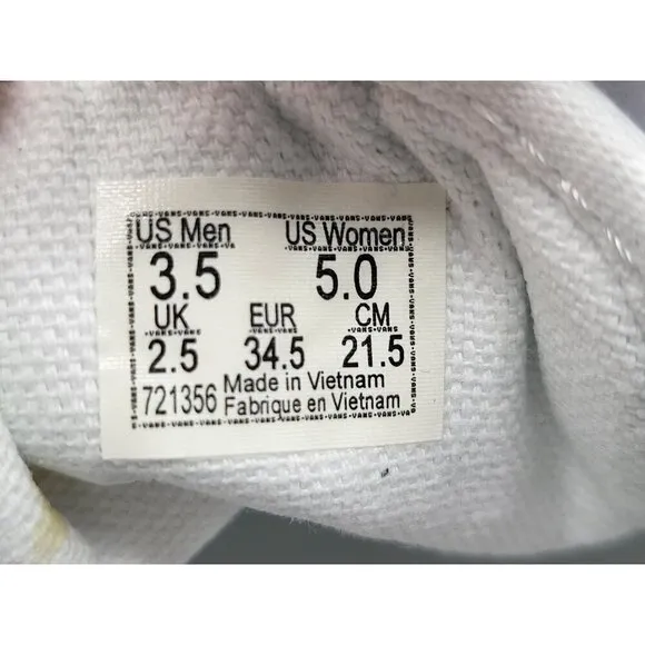 Vans Old Skool Leather Womens White Sneaker Shoes Size 5