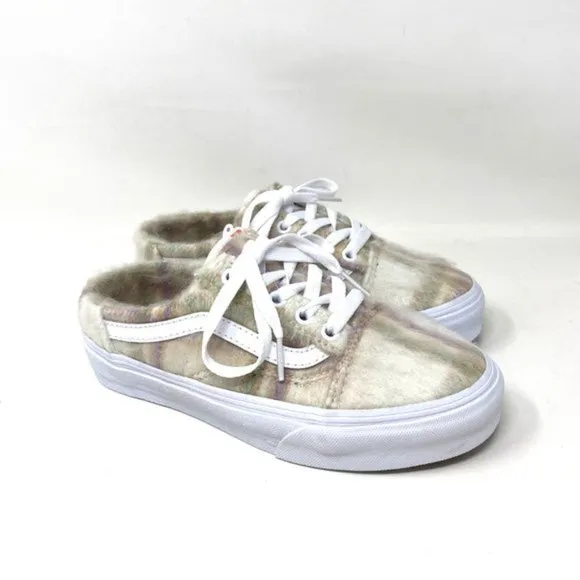 VANS Old Skool Mule Sneakers Soft Plaid Low Top Canvas Women's VN0A4P3Y98A
