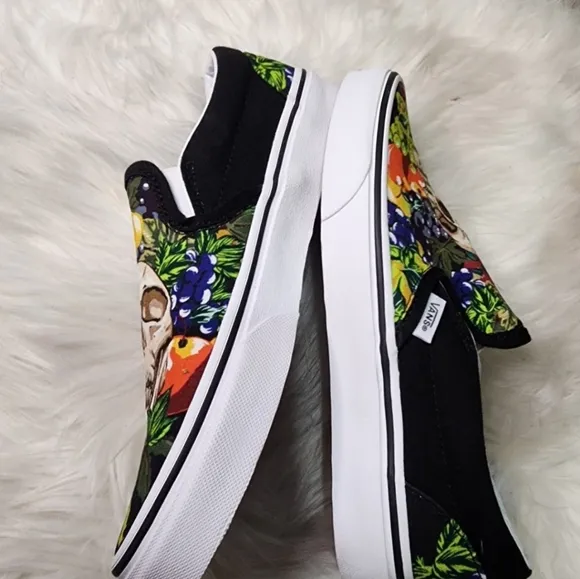 Vans Old Skool Skulls and fruits design Shoes Women new