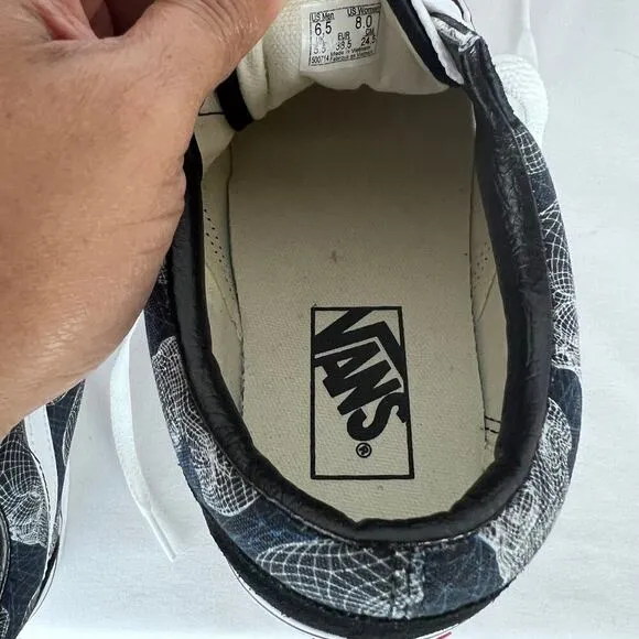 Vans Old Skool Skulls Wireframe Shoes Suede Trainers Skateboard Blk Men Size 6.5