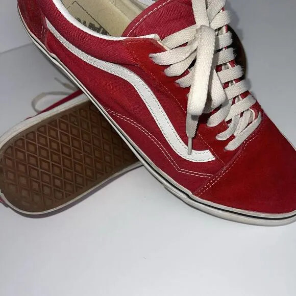 Vans Old Skool Sneakers Red Shoes #500714 Size 13