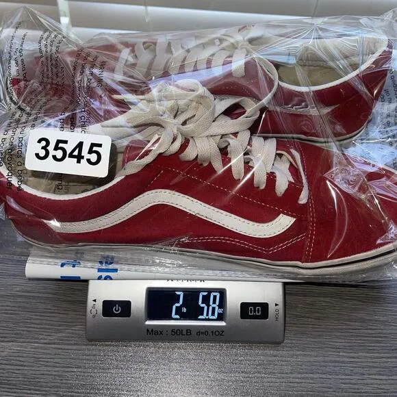 Vans Old Skool Sneakers Red Shoes #500714 Size 13