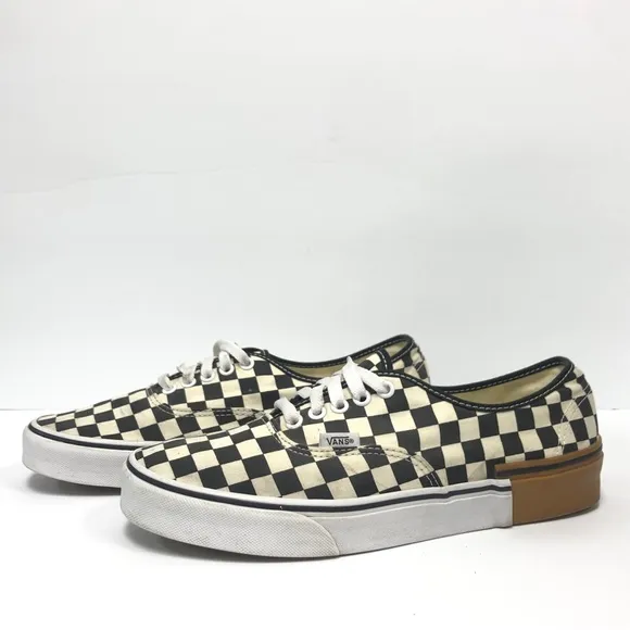 Vans Rare Half Authentic &amp; Half Old Skool Gum sole Men Shoes Size 9.5